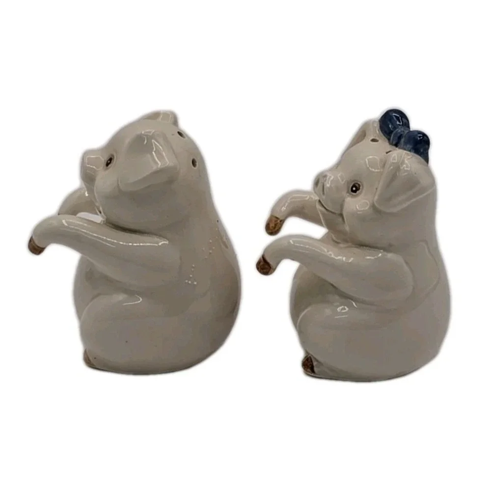 Vintage‎ Fritz and Floyd Pigs in A Wooden Box U260-14